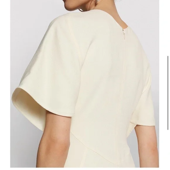knee length dresses for ladies Gathered Waist Midi Dress - Frost